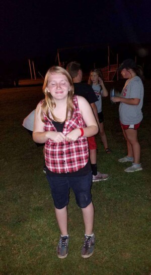 Colcord FBC youth during late camp activity at grand lake baptist assembly