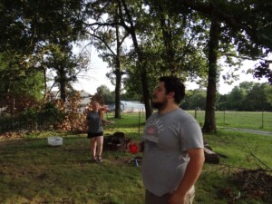 Youth leading vacation bible school recreation